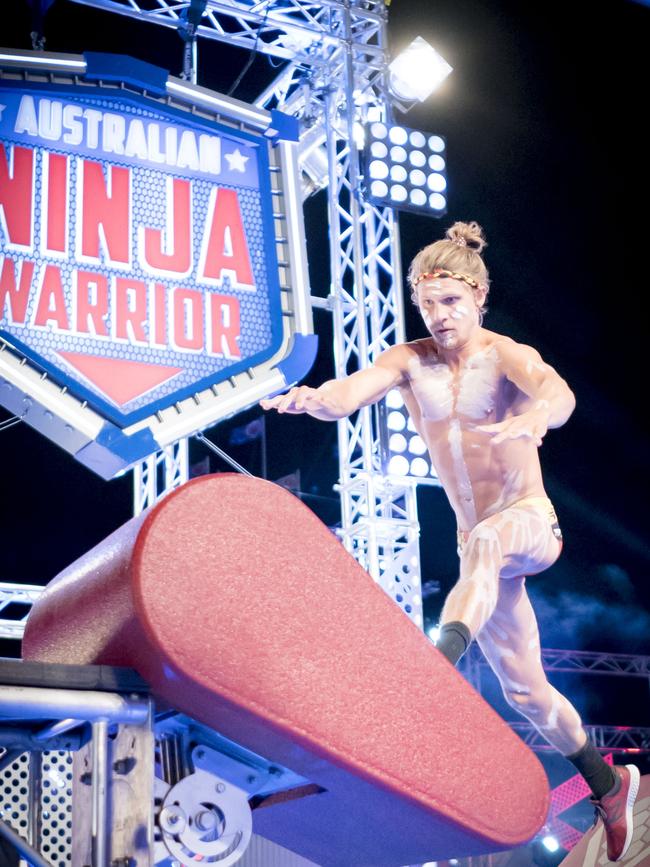 Deadly Ninja Jack Wilson is back on Australian Ninja Warrior this weekend fresh from working with bush fit mob in the NT. Picture: Nine Network