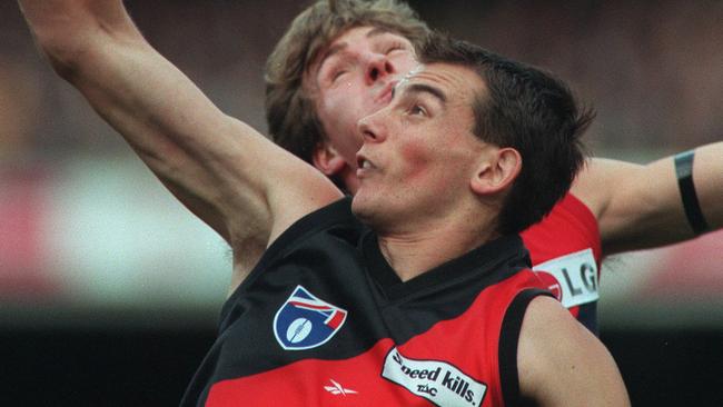 Essendon ruckman Simon Eastaugh delivered the ball on a platter on Anzac Day in 1999.