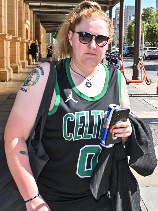 Dana Whittaker leaves the District Court after pleading guilty to indecently assaulting a child. Picture: Newswire/Brenton Edwards