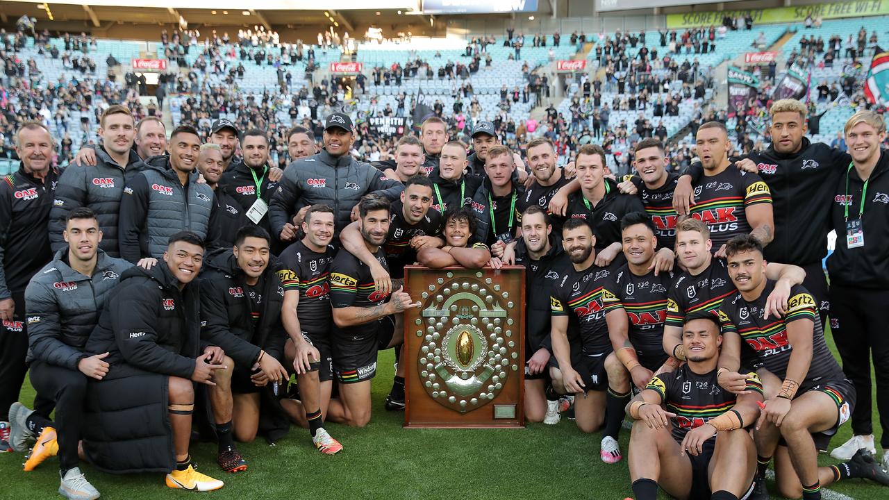 They’ve won the minor premiershjp and now face the challenge of keeping a nearly undefeated team together. Picture: Getty Images.