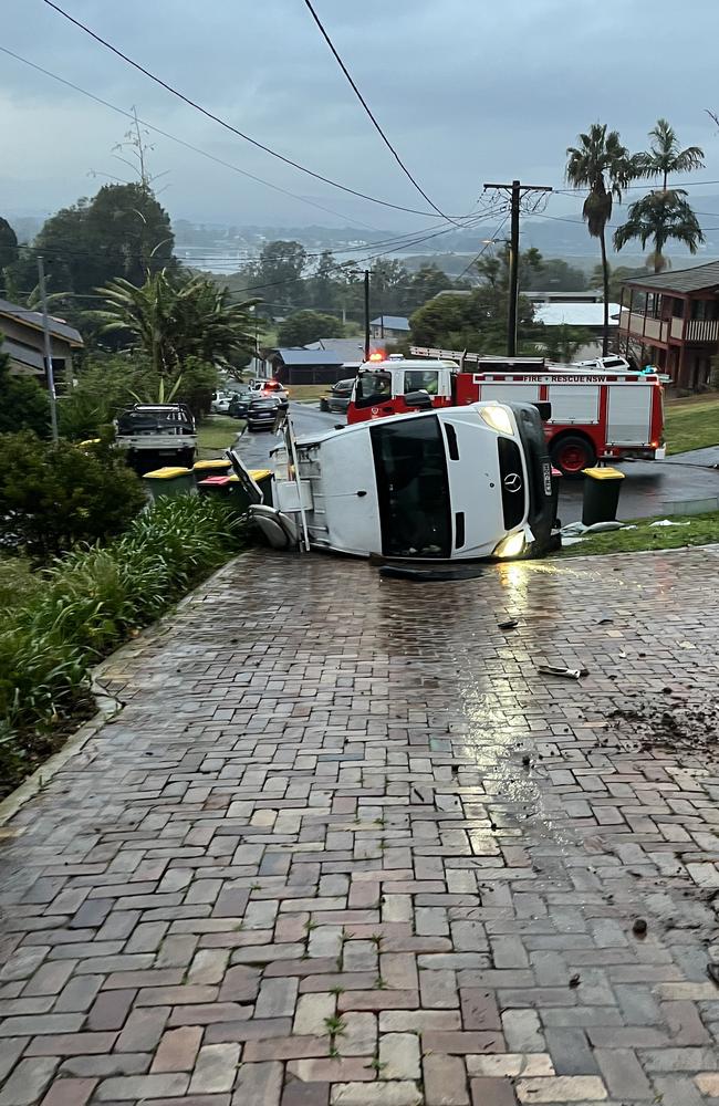 On a wet and dark Monday morning, Lockie was reversing out of his girlfriend’s steep driveway when he lost control.