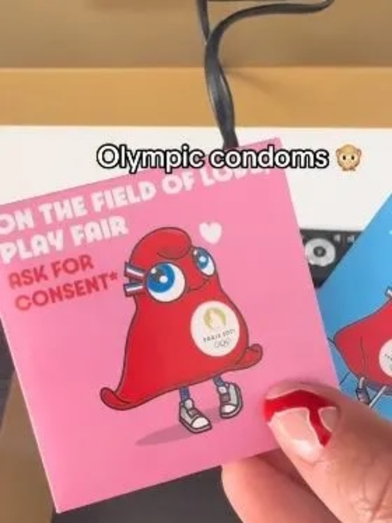 Cheeky condom messages were in the packs.