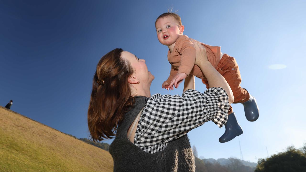 Adelaide will be seeing the sun this weekend, so pack your picnic baskets, like Brianiee Albrighton and son Malakai did on another glorious day recently at Mount Lofty Botanical Gardens. Picture: Russell Millard