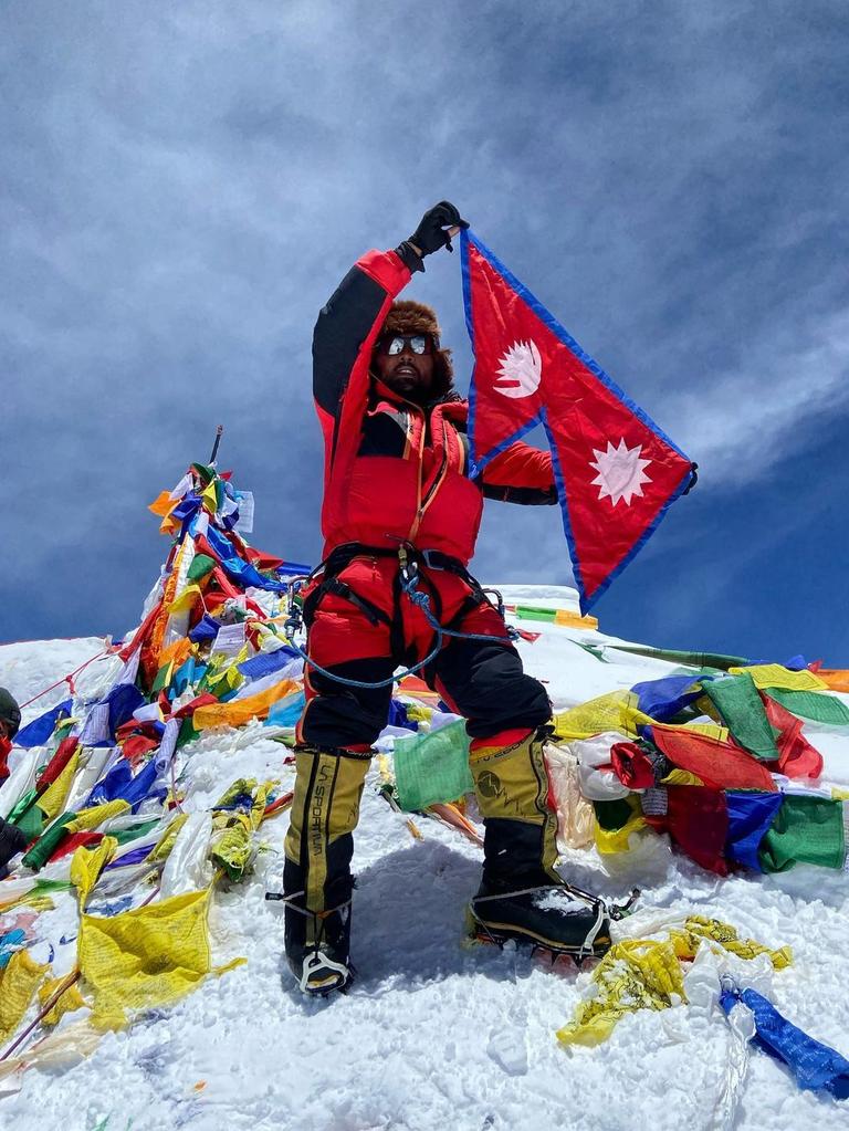 Tenzi Sherpa, a Sherpa working on Mt Everest. Picture: Tenzi Sherpa/ Instagram