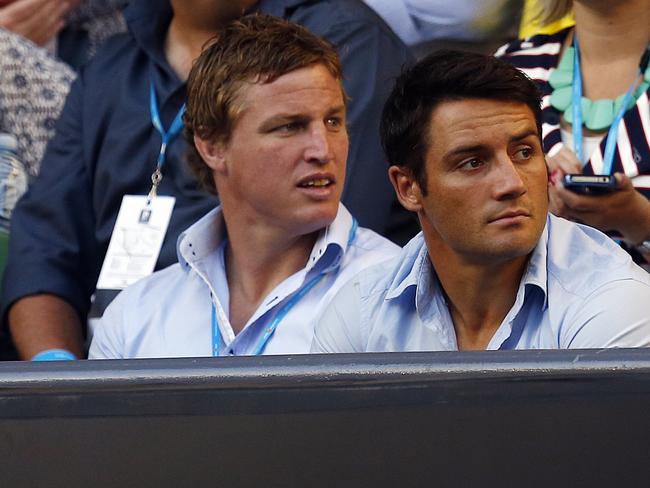 Finch and Cronk hanging out at the tennis.