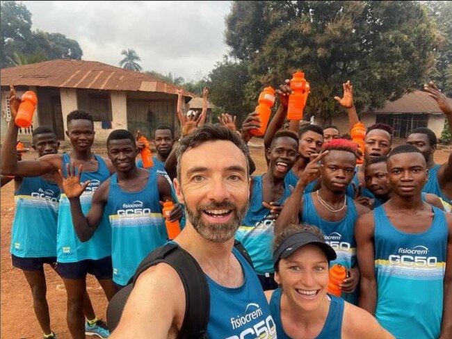 Kamakwie athletes repping pre-loved sportswear recently in Sierra Leone, via Instagram