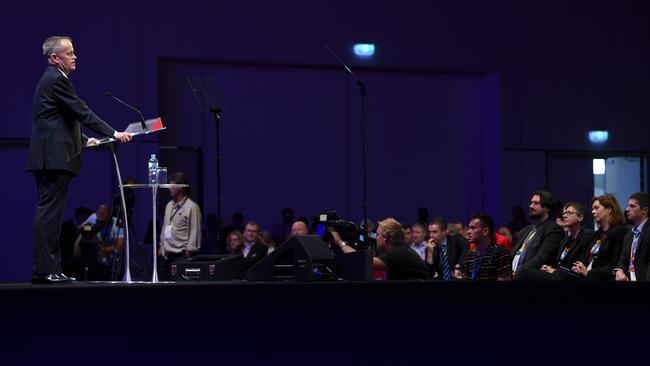 The room of 400 delegates at the Labor conference were asked to support the movement which passed without contest. Picture: AAP Image/Lukas Coch