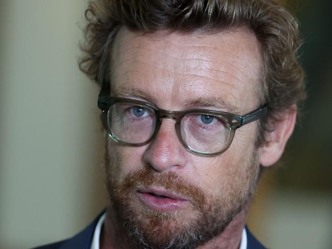 CANBERRA, AUSTRALIA NewsWire Photos MARCH 16 2021: Australian actor Simon Baker. Australian actors in Parliament House Canberra. Picture: NCA NewsWire / Gary Ramage