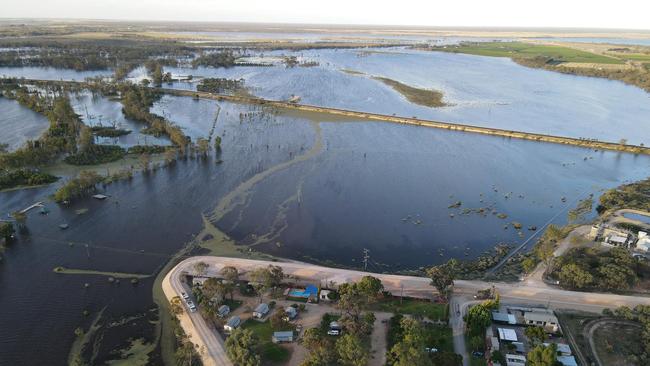 Aerial shots of Cobdogla Station Caravan Park. Picture: Cheryl Fagan