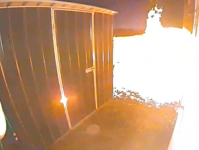 The footage shows an fireball being ignited. Picture: Victoria Police