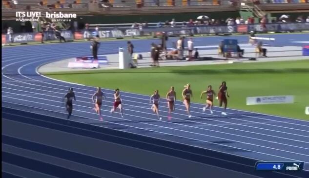 Mikayla Webb Under 17 Women's 100m national final