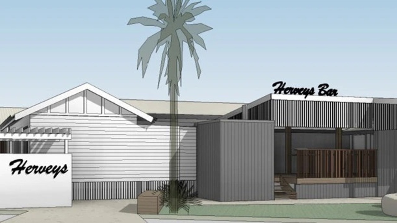 Artist’s impression of the project show Hervey’s signage but it’s unclear if that will be the official name.