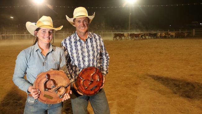 Silver Spur winner Ellysa Kenny, from Emerald, Queensland Golden Spurs winner Tom Willoughby, from Kapunda, South Australia.