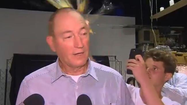 The moment Fraser Anning was egged by a 17-year old on the weekend. While the act was dubbed heroic by some, no one deserves to be attacked.