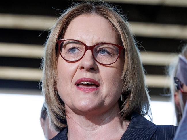 MELBOURNE, AUSTRALIA - NewsWire Photos  MAY 12, 2025:  Premier Jacinta Allan and Minister for Transport Infrastructure Gabrielle Williams make an announcement at Sunshine Station Ben CarrollDeputy Premier of VictoriaPicture: NewsWire / David Geraghty