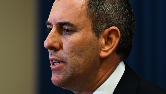 BRISBANE, AUSTRALIA - NewsWire Photos - JANUARY 8, 2025. Federal Treasurer Jim Chalmers speaks during a press conference in Brisbane, following the release of monthly CPI data.Picture: Dan Peled / NewsWire