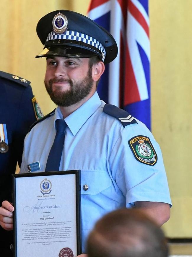 Former senior constable Troy Cridland. Picture: Marc Stapelberg