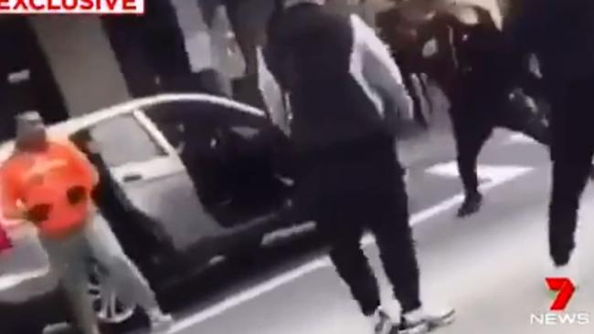 Police are investigating this fights and others that broke out in Sydney’s west on Tuesday. Picture: 7News