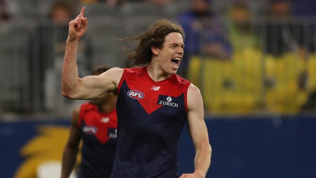 Ben Brown after scoring a goal. Picture: Getty Images