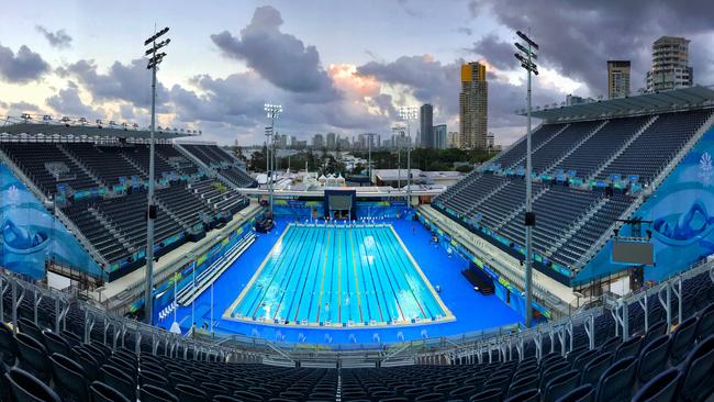 The Gold Coast Aquatic Centre pictured during the Commonwealth Games. Picture: AAP Image/Dave Hunt.