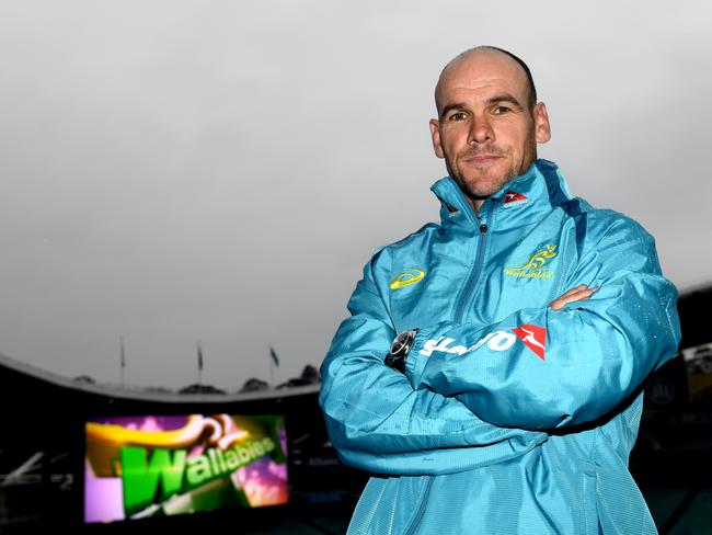 Australian Rugby Union assistant coach, Nathan Grey, poses for a photograph in Sydney on Wednesday, June 28, 2017. Wallabies assistant and NSW Waratahs assistant coach, Nathan Grey, will move permanently into a national coaching role at the end of the 2017 Super Rugby season, after signing a new two-year contract with the Australian Rugby Union. (AAP Image/Paul Miller) NO ARCHIVING