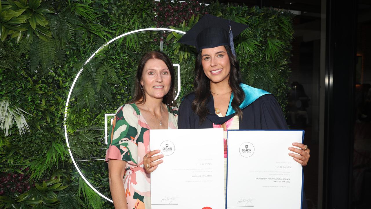 Lisa and graduate Ella Howard. Picture: Alan Barber