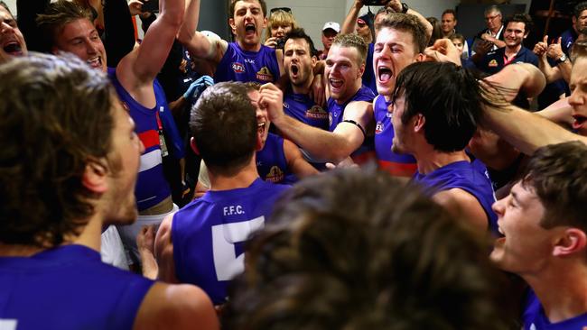 Joy in the Bulldogs rooms.