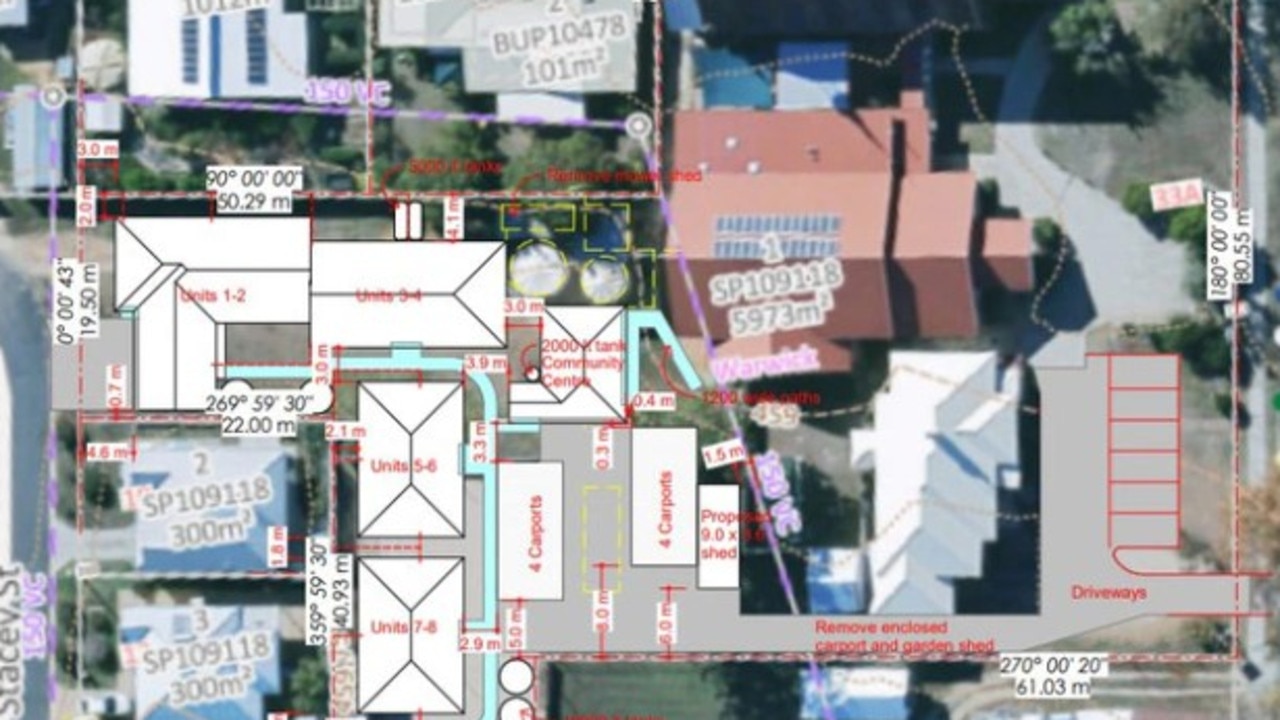 Planning documents provided to Warwick Daily News reveals the 10 unit plan accessed from Guy Street.