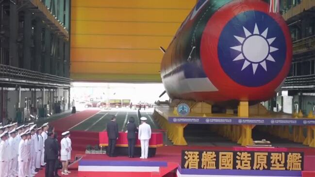 Taiwan unveils its first homegrown submarine