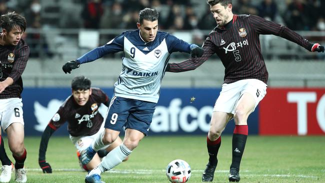 Melbourne Victory’s Andrew Nabbout during the ACL loss to FC Seoul in South Korea