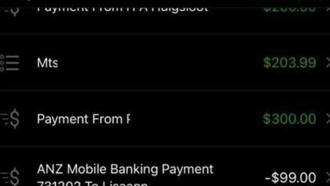 This is a screenshot of a bank account Ben tricked a scammer into sending. He was able to track down victims and warn them as he could see they had recently made transfers.