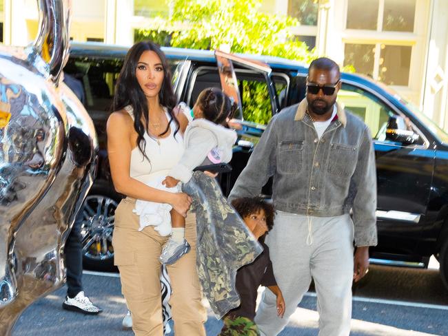 Kim Kardashian with their kids in 2019. Picture: Gotham/GC Images