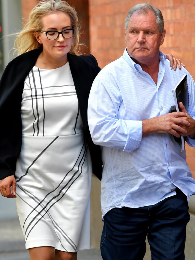 Emma Page-Campbell initally stood by Doyle amid sexual misconduct allegations but the pair later split. Picture: Nicole Garmston