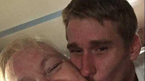 Marie Van Beers, 63, in happier times with her son Michael. Marie was killed at Tweed Heads on Monday. Picture: supplied