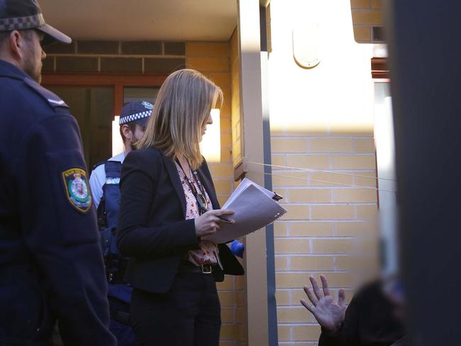 Police at the scene of the arrest on the weekend. Picture: NSW Police