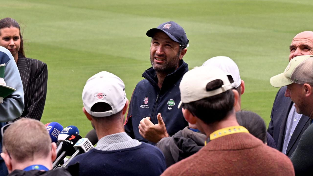 MCG head curator Matt Page spoke to the media on Monday ahead of the Boxing Day Test. Picture: William West / AFP