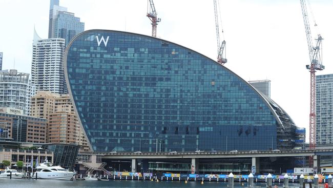 Among Probuild’s projects is a $1bn accommodation and entertainment complex designed by Hassell on the eastern edge of Darling Harbour in Sydney. Picture: John Feder