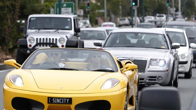 Bernie is no stranger to driving flashy yellow cars. He was pictured a few years ago at the wheel of a Ferrari.