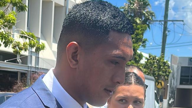 Oshae Jackson Tuiasau leaves Southport Magistrates Court on December 12, 2022.