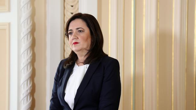 Premier Annastacia Palaszczuk at a press conference at Parliament House. Pics Tara Croser.