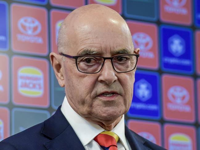 Wednesday August 24 2022Adelaide Chairman John Olsen making an announcement at Crows headquarters  West Lakes  Picture: Roy VanDerVegt