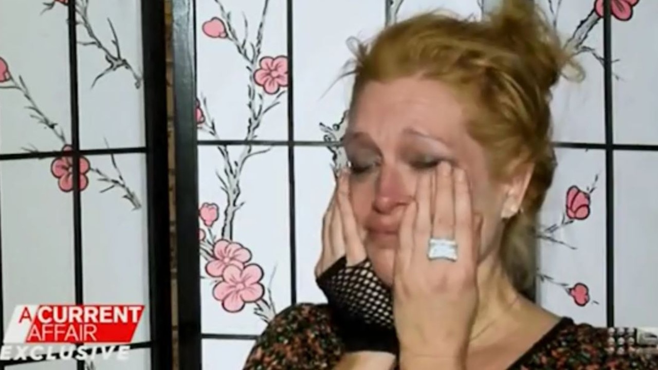 Malkah was emotional during a video she recorded talking about her weight. Picture: Nine