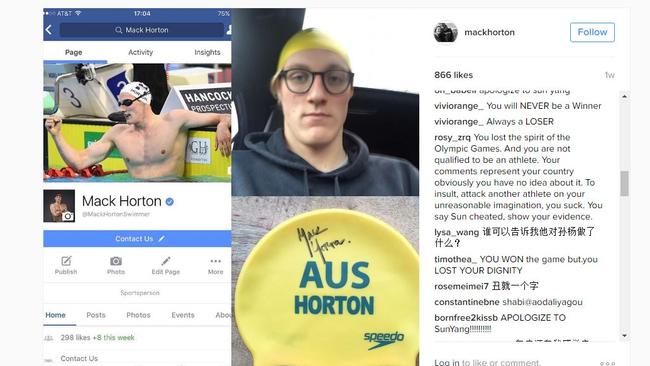 Chinese fans trolled Horton on old Instagram posts.