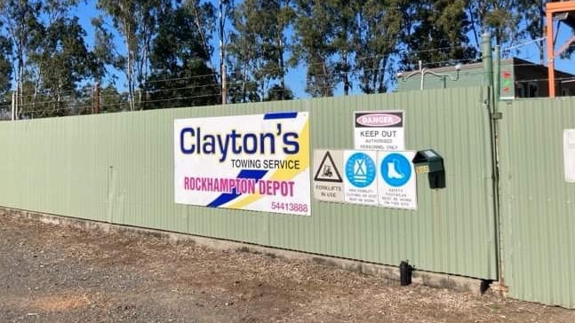 The Clayton's Towing yard on Quay St in Depot Hill.