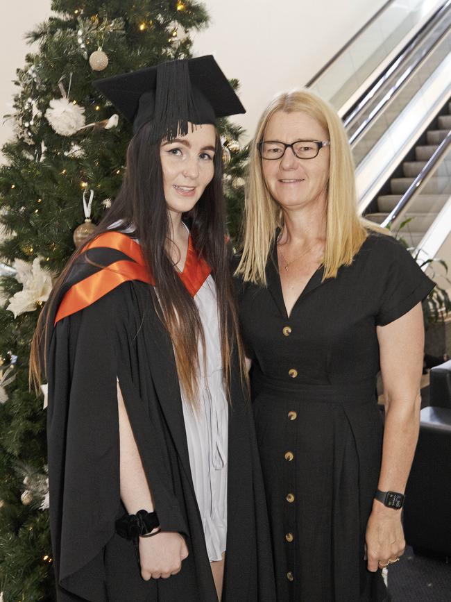 UTAS graduations at Hobart, Kacee and Kim Ponting. Picture Chris Kidd