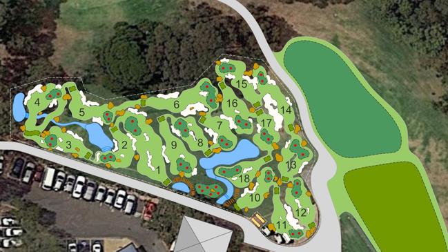 Concept design for the new minigolf course at Regency Park Community Golf Course. Picture: Supplied.