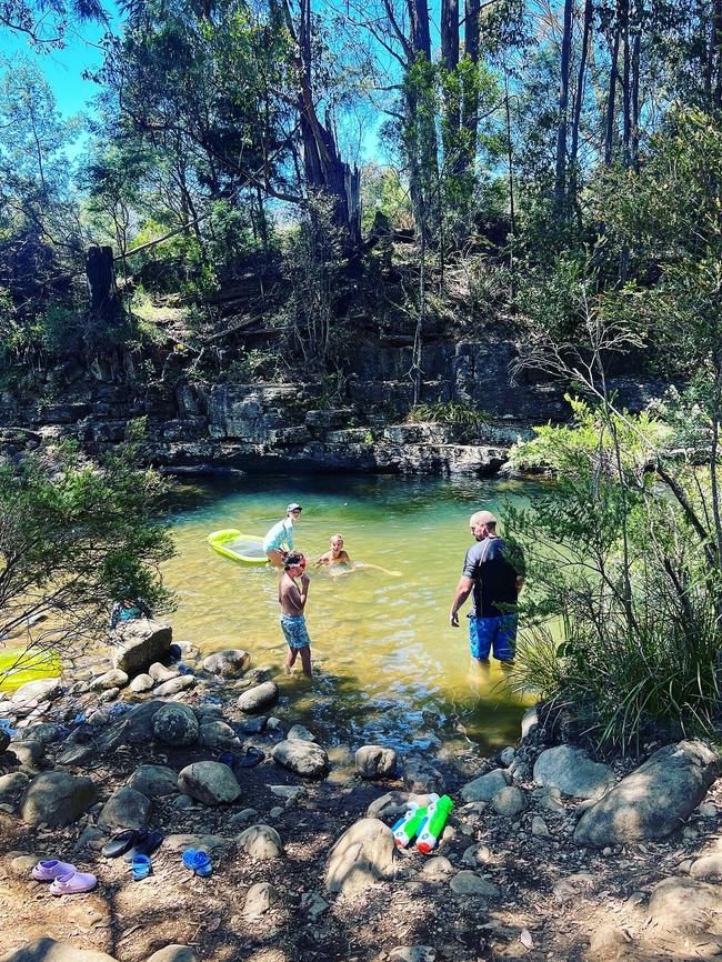 The Murrells enjoy visiting new places as well as returning to a few favourites, including River’s Edge. Picture: Natalie Murrell @gone_caravanning_tas