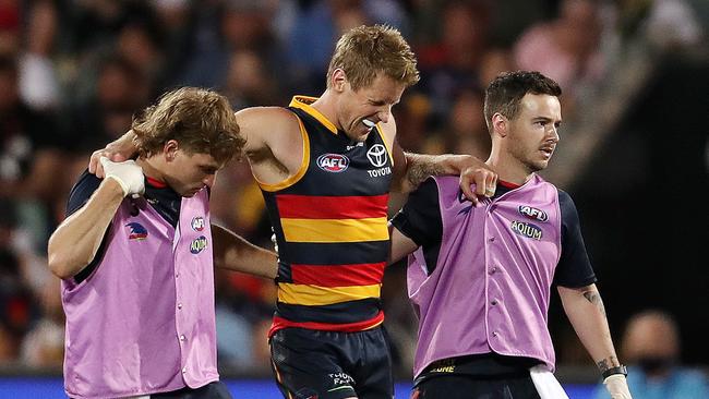 Sloane tore his ACL against Richmond, but will remain the club’s captain for the rest of the season. Picture: Getty