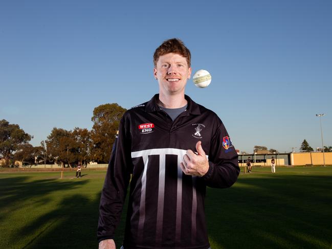 SACA Premier Cricket: Port Adelaide player Tom Andrews. 28th September 2023. Picture: Brett Hartwig