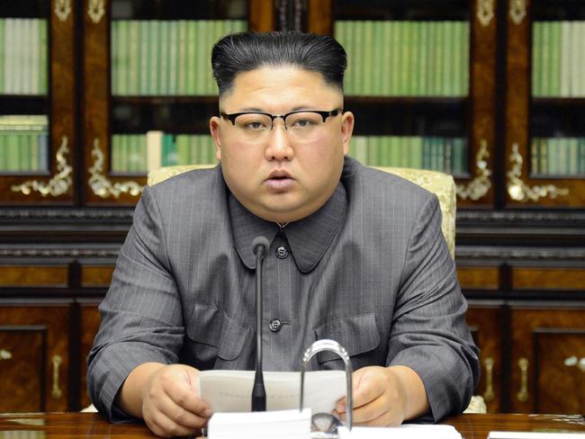 North Korean leader Kim Jong-un has ramped up his war of words with US President Donald Trump. Picture: KCNA/AP